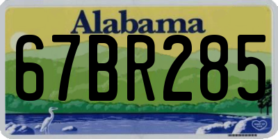 AL license plate 67BR285