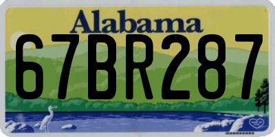 AL license plate 67BR287
