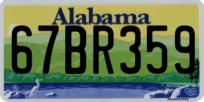 AL license plate 67BR359