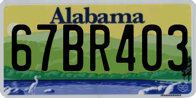 AL license plate 67BR403