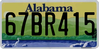 AL license plate 67BR415