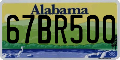 AL license plate 67BR500