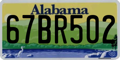 AL license plate 67BR502