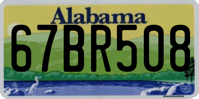 AL license plate 67BR508