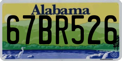 AL license plate 67BR526