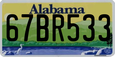 AL license plate 67BR533