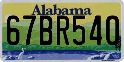 AL license plate 67BR540