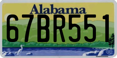 AL license plate 67BR551
