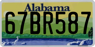 AL license plate 67BR587
