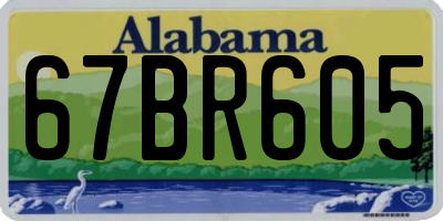 AL license plate 67BR605