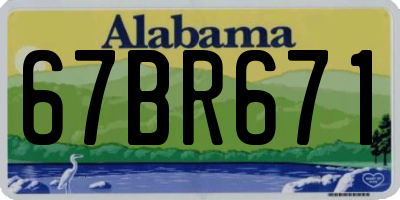 AL license plate 67BR671