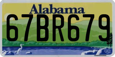 AL license plate 67BR679