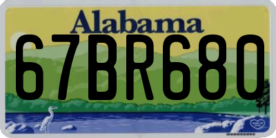 AL license plate 67BR680