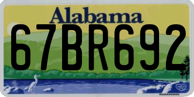 AL license plate 67BR692