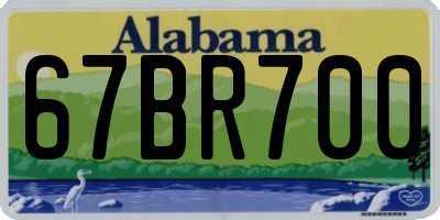 AL license plate 67BR700