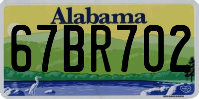 AL license plate 67BR702