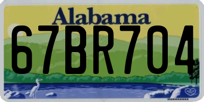 AL license plate 67BR704