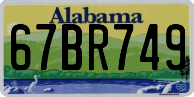AL license plate 67BR749