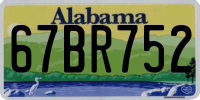 AL license plate 67BR752