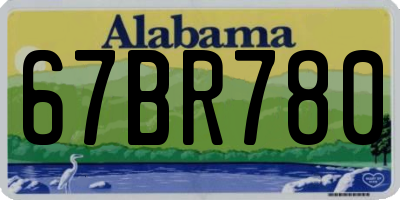 AL license plate 67BR780