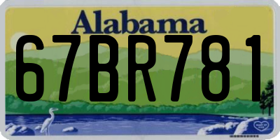 AL license plate 67BR781