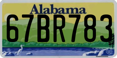 AL license plate 67BR783
