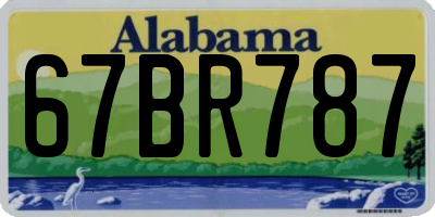 AL license plate 67BR787