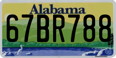 AL license plate 67BR788