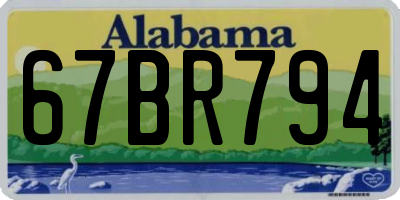 AL license plate 67BR794