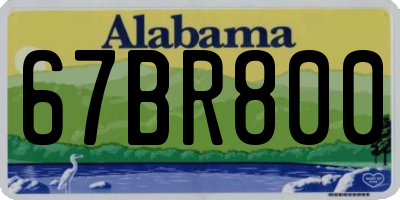 AL license plate 67BR800