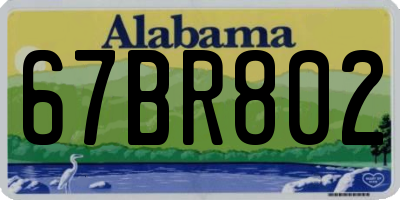 AL license plate 67BR802