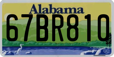 AL license plate 67BR810