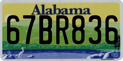 AL license plate 67BR836
