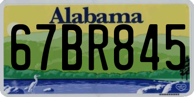 AL license plate 67BR845