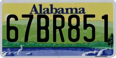 AL license plate 67BR851