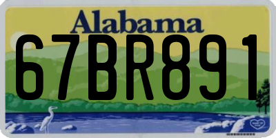 AL license plate 67BR891