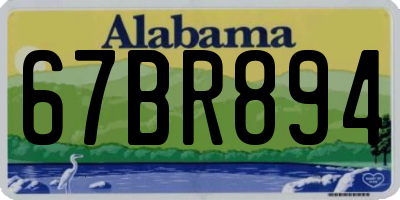 AL license plate 67BR894