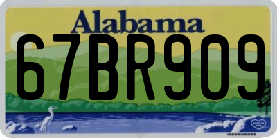 AL license plate 67BR909