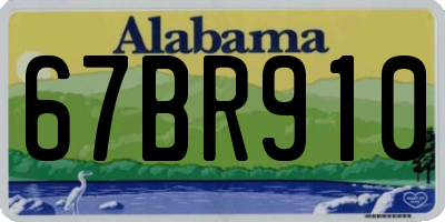 AL license plate 67BR910