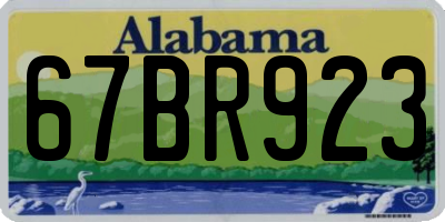 AL license plate 67BR923