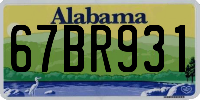 AL license plate 67BR931