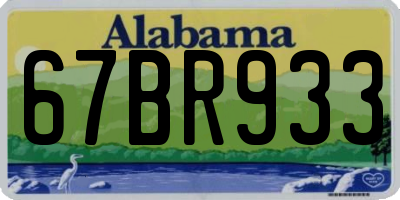AL license plate 67BR933