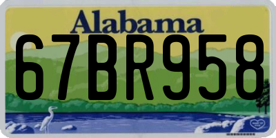 AL license plate 67BR958