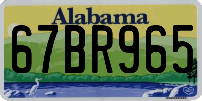 AL license plate 67BR965