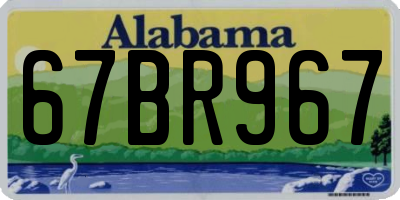 AL license plate 67BR967