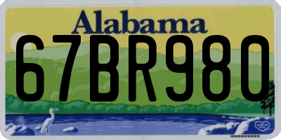 AL license plate 67BR980