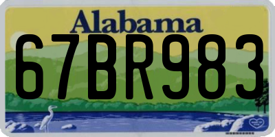 AL license plate 67BR983