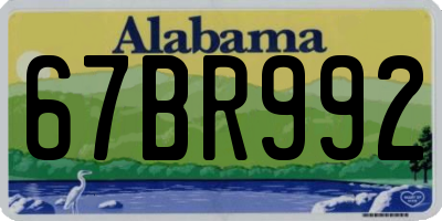 AL license plate 67BR992