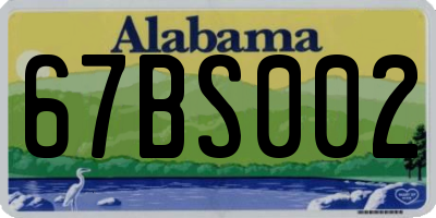 AL license plate 67BS002
