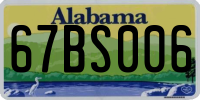 AL license plate 67BS006
